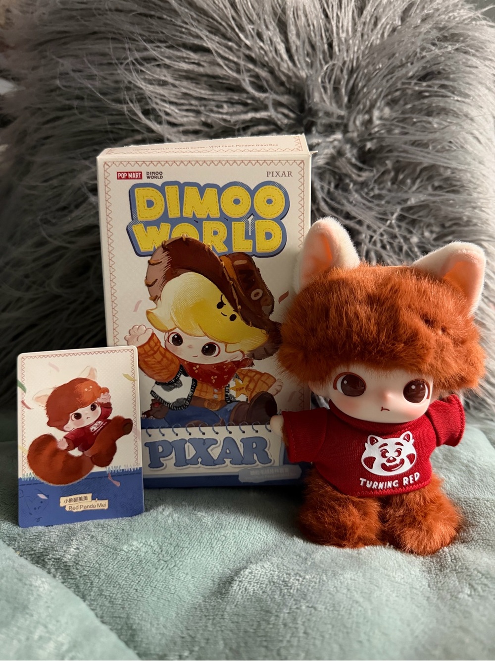 Dimoo World Pixar Turning Red Red Panda Plush Toy (New Opened Box)